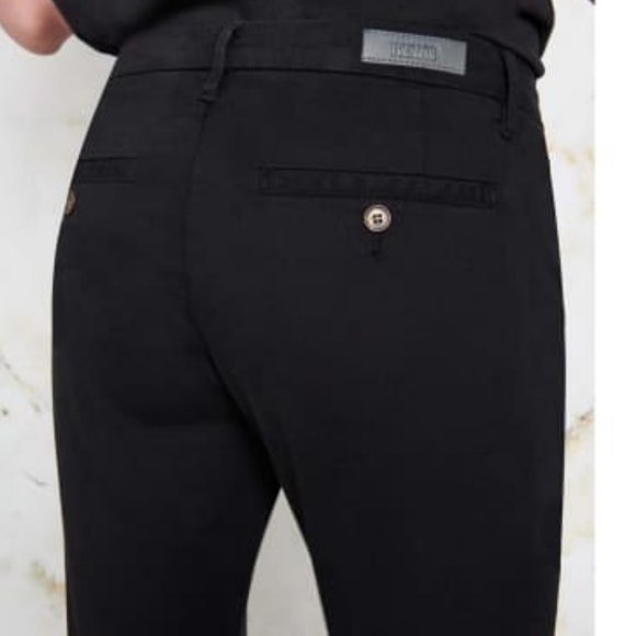 Reiko Black Dot Cotton Sandy Chino Career Pant 27 - Picture 3 of 3